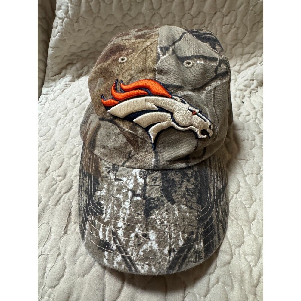 NFL Team Apparel Denver Broncos Camouflage Adjustable Hat One Size